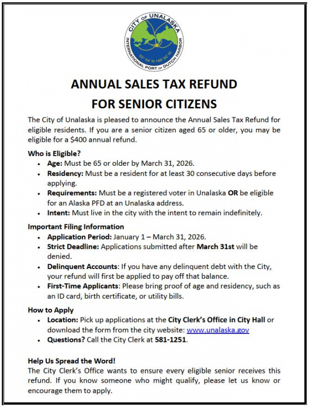 Senior Citizen Sales Tax Refund Notice 2026