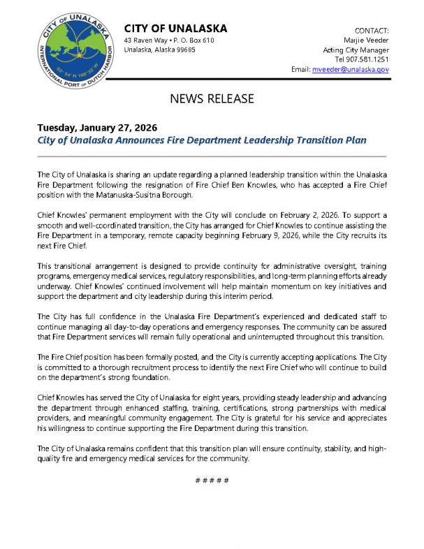 News Release 2026 01 27